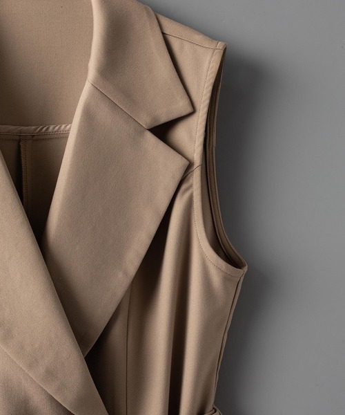 「SAISON DE PAPILLON」 ノースリーブワンピース S ブラック レディース_画像6