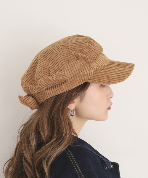 FUNALIVE（ファンアライブ） 帽子 キャスケット コーデュロイリボン