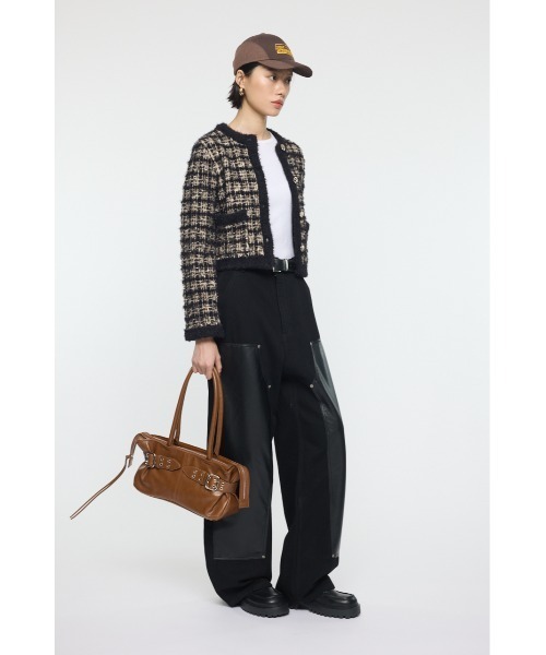 MOUSSY（マウジー） ジャケット ノーカラージャケット COMPACT KNIT