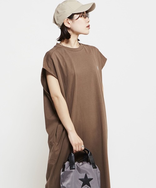 「CONVERSE TOKYO」 ノースリーブワンピース FREE ブラウン レディース_画像8