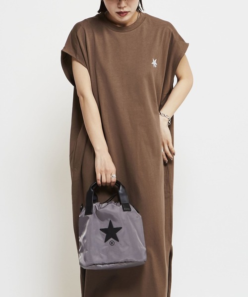 「CONVERSE TOKYO」 ノースリーブワンピース FREE ブラウン レディース_画像9