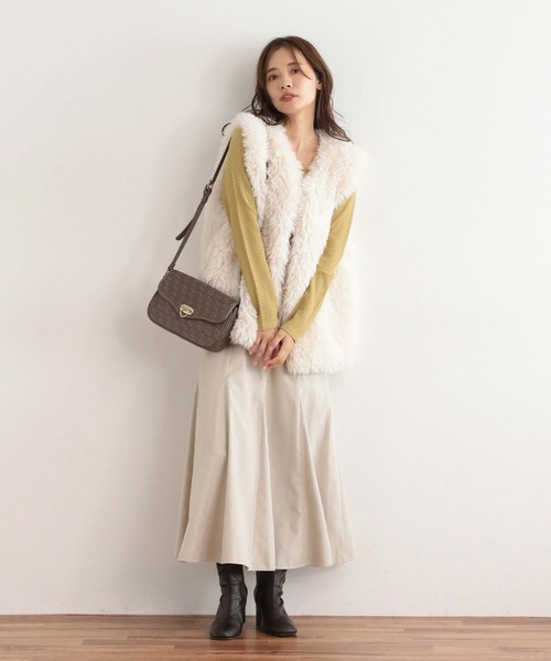 「mysty woman」 長袖カットソー FREE イエロー レディース_画像4