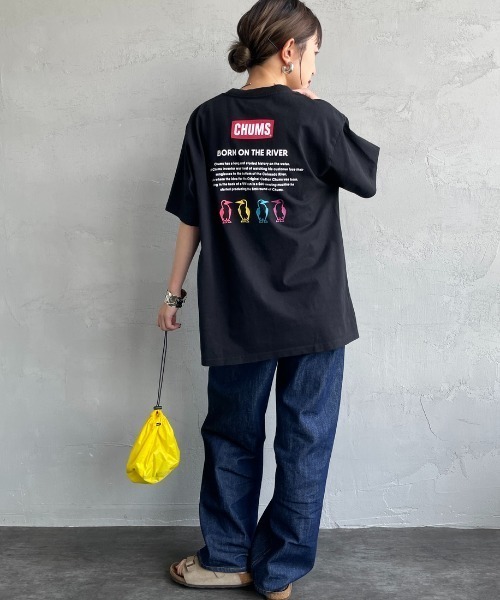 tシャツ 「WEB限定」「CHUMS/チャムス」 別注 ヒストリーロゴ バックプリント ショートスリーブTシャツ レディース メンズの画像