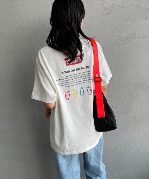 tシャツ 「WEB限定」「CHUMS/チャムス」 別注 ヒストリーロゴ バックプリント ショートスリーブTシャツ レディース メンズの画像