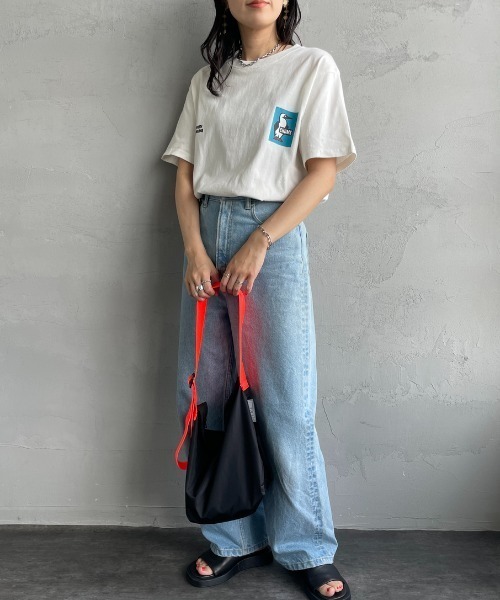 tシャツ 「WEB限定」「CHUMS/チャムス」 別注 ヒストリーロゴ バックプリント ショートスリーブTシャツ レディース メンズの画像