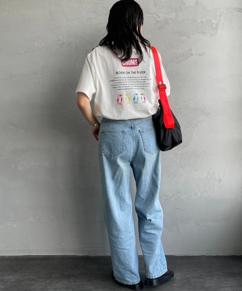 tシャツ 「WEB限定」「CHUMS/チャムス」 別注 ヒストリーロゴ バックプリント ショートスリーブTシャツ レディース メンズの画像