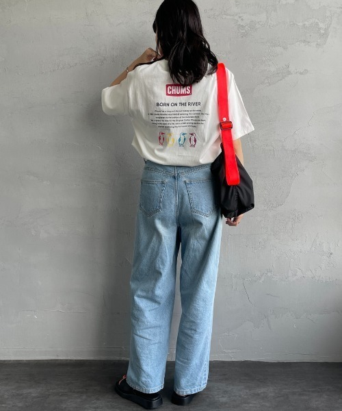 tシャツ 「WEB限定」「CHUMS/チャムス」 別注 ヒストリーロゴ バックプリント ショートスリーブTシャツ レディース メンズの画像