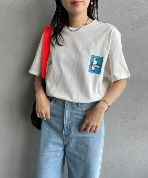 tシャツ 「WEB限定」「CHUMS/チャムス」 別注 ヒストリーロゴ バックプリント ショートスリーブTシャツ レディース メンズの画像