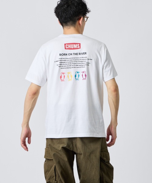 tシャツ 「WEB限定」「CHUMS/チャムス」 別注 ヒストリーロゴ バックプリント ショートスリーブTシャツ レディース メンズの画像