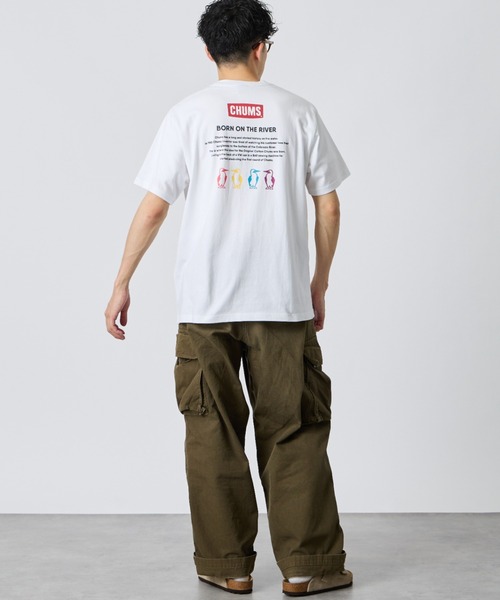tシャツ 「WEB限定」「CHUMS/チャムス」 別注 ヒストリーロゴ バックプリント ショートスリーブTシャツ レディース メンズの画像