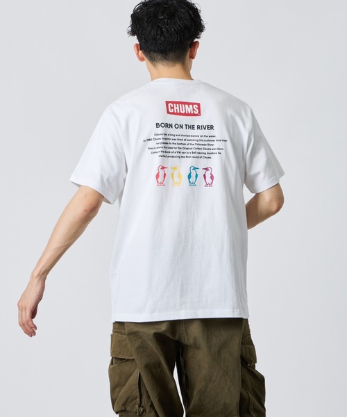 tシャツ 「WEB限定」「CHUMS/チャムス」 別注 ヒストリーロゴ バックプリント ショートスリーブTシャツ レディース メンズの画像