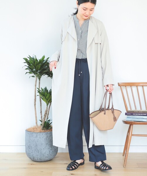 「BEAMS HEART」 トレンチコート SMALL ベージュ レディース_画像3