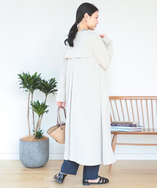 「BEAMS HEART」 トレンチコート SMALL ベージュ レディース_画像5