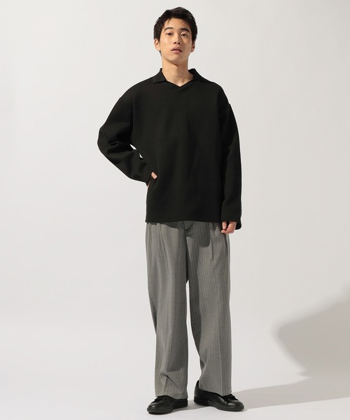 niko and…（ニコアンド） スラックス ワイドストライプスラックス