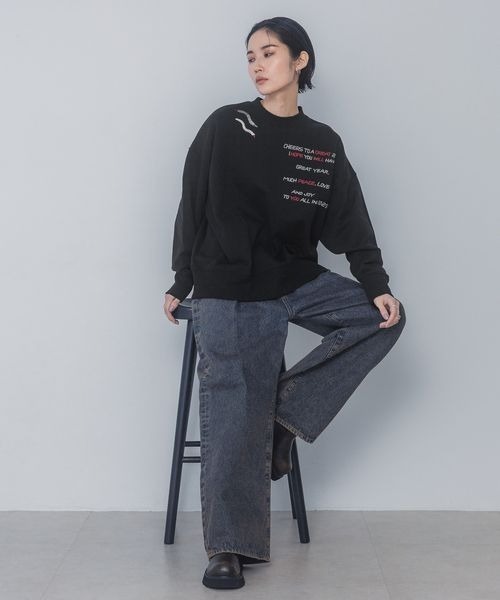 「JEANASIS」 スウェットカットソー FREE ホワイト レディース_画像2