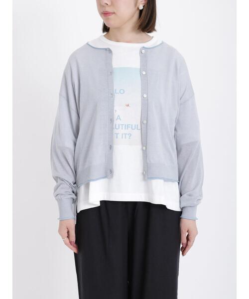 「sm2rhythm」 ニットカーディガン F サックスブルー レディース_画像5