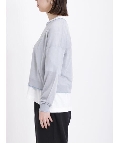 「sm2rhythm」 ニットカーディガン F サックスブルー レディース_画像6