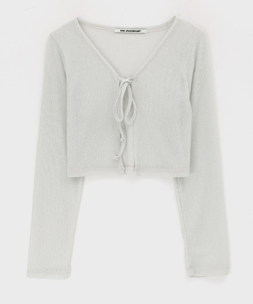 「BLACKUP」 カーディガン FREE アッシュグレー レディース_画像3