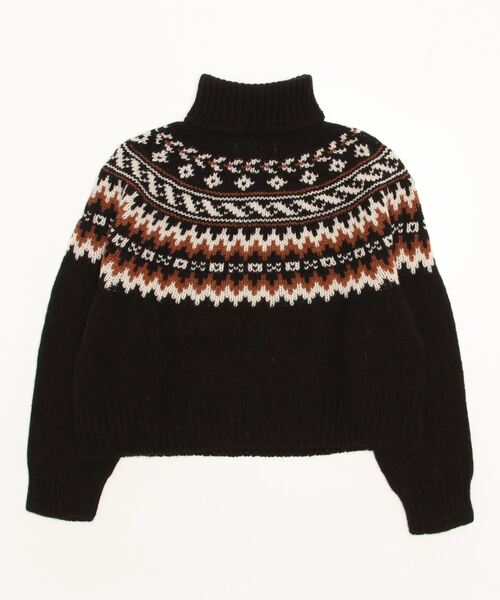 「Harley of Scotland」 タートルネックニット 38 ベージュ レディース_画像2