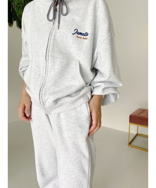 「JUMELLE」 ジップアップパーカー MEDIUM グレー レディース_画像2