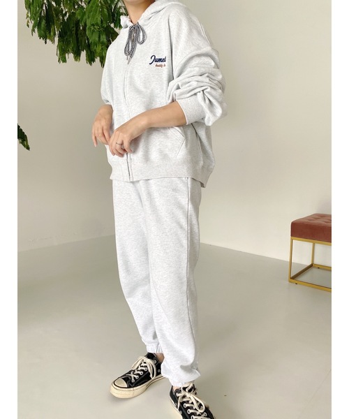 「JUMELLE」 ジップアップパーカー MEDIUM グレー レディース_画像4