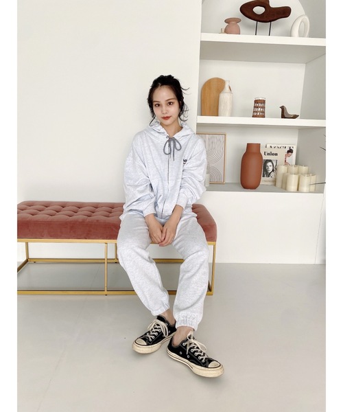 「JUMELLE」 ジップアップパーカー MEDIUM グレー レディース_画像8