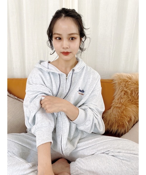 「JUMELLE」 ジップアップパーカー MEDIUM グレー レディース_画像9