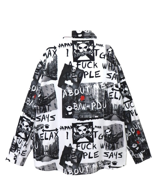 「JACKROSE」 長袖シャツ L ホワイト メンズ_画像6