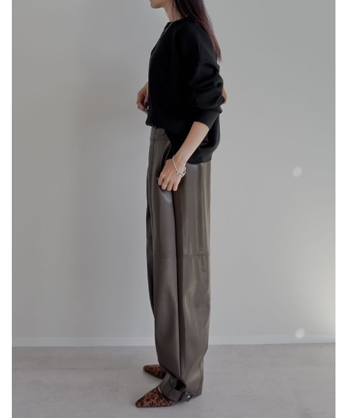 「Re:EDIT」 長袖ニット LARGE グレー レディース_画像2