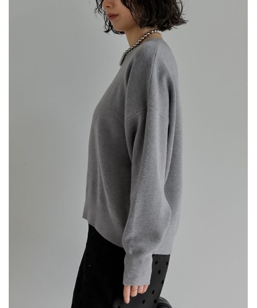 「Re:EDIT」 長袖ニット LARGE グレー レディース_画像6