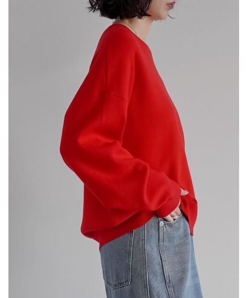 「Re:EDIT」 長袖ニット LARGE グレー レディース_画像8