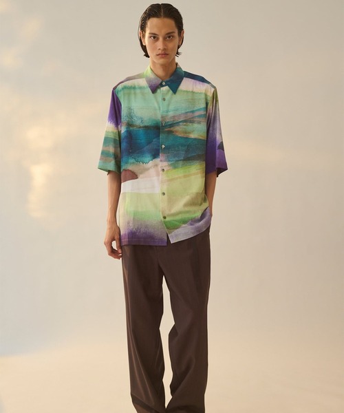 シャツ 「UJOH HOMME/ウジョー」Regular Collar Half Sleeve Shirt メンズの画像