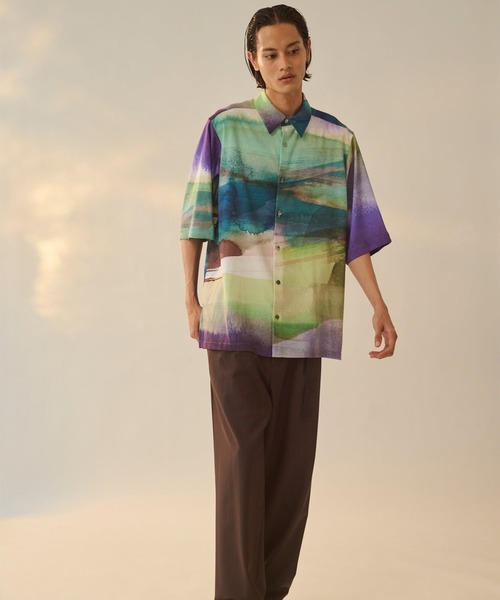 シャツ 「UJOH HOMME/ウジョー」Regular Collar Half Sleeve Shirt メンズの画像