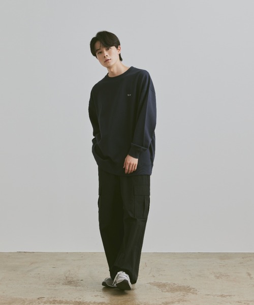 「flaner」 スウェットカットソー LARGE グレー レディース_画像2
