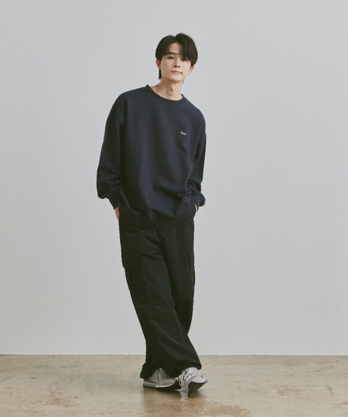 「flaner」 スウェットカットソー LARGE グレー レディース_画像3