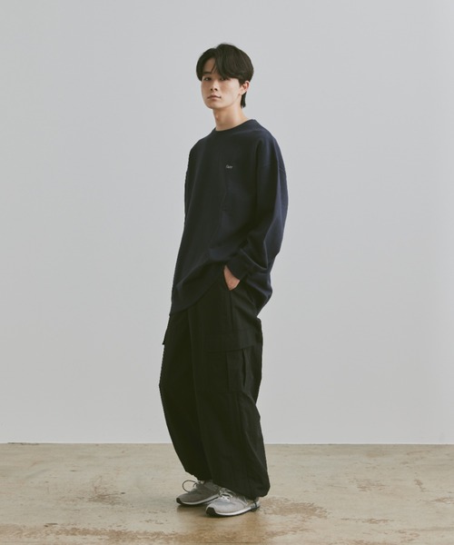 「flaner」 スウェットカットソー LARGE グレー レディース_画像5