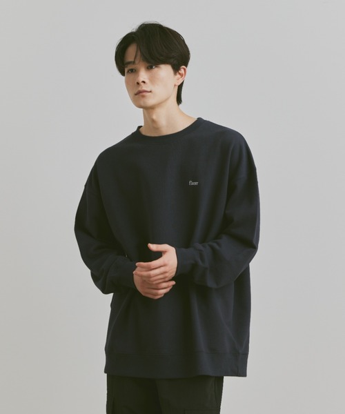 「flaner」 スウェットカットソー LARGE グレー レディース_画像7