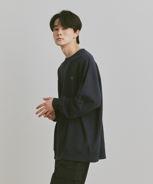 「flaner」 スウェットカットソー LARGE グレー レディース_画像8