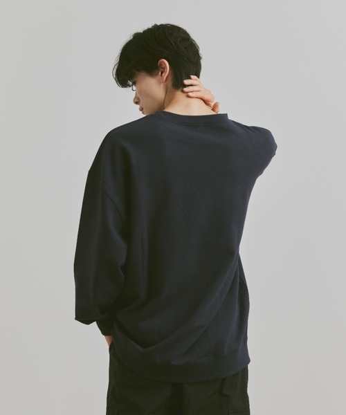 「flaner」 スウェットカットソー LARGE グレー レディース_画像9