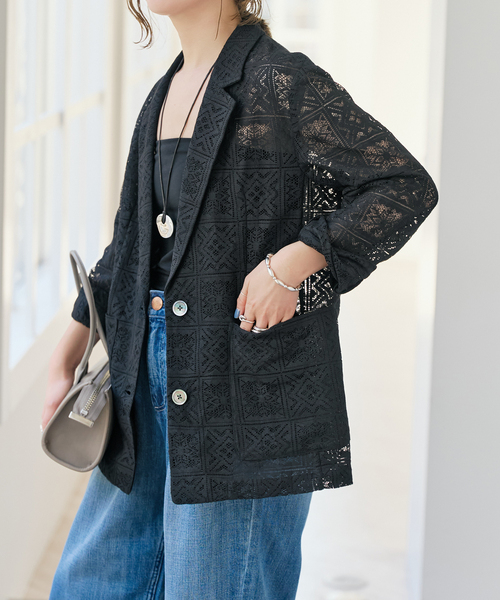 Spick＆Spanテーラードジャケット ブラック 36 Spick＆Span（スピック アンド スパン） 「Spick & Span」 テーラード