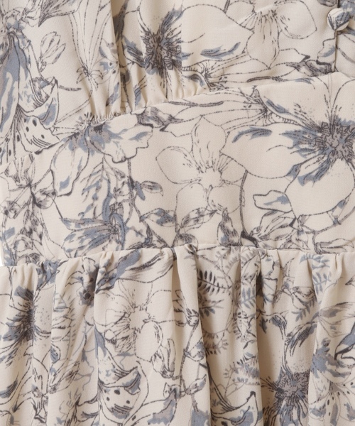 「SOFFITTO」 「MELROSE」半袖ワンピース FREE ベージュ レディース_画像4