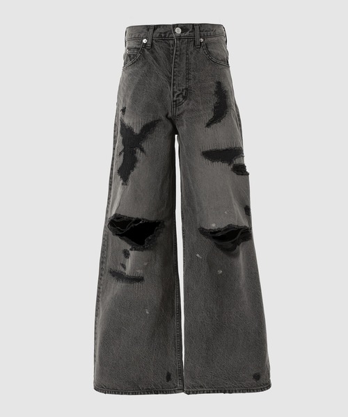 【定価49,500円】MASU バギーデニムパンツ　サイズ46 ブラック MASU（エムエーエスユー） ジーンズ MB BAGGY JEANS ANGEL DAMAGE