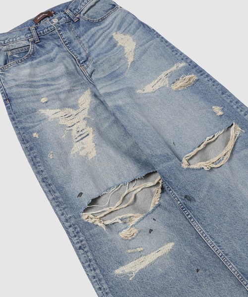 MASU（エムエーエスユー） ジーンズ MB BAGGY JEANS ANGEL DAMAGE
