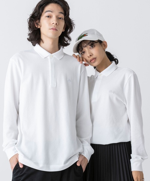 LACOSTE（ラコステ） 長袖ポロシャツ 2 ホワイト メンズ : ZOZOTOWN 