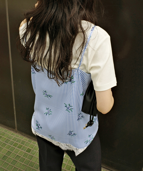 レディースファッション キャミソール Margaux Dereume × SLOBE