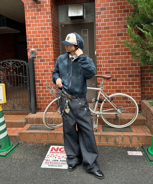 「kutir」 ジップアップパーカー MEDIUM ブラック メンズ_画像4