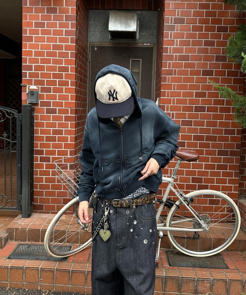 「kutir」 ジップアップパーカー MEDIUM ブラック メンズ_画像5