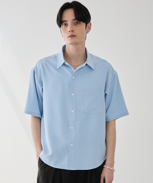 LUENNA シャツ 半袖 「LUENNA」Compact Half Sleeve Regular Collar