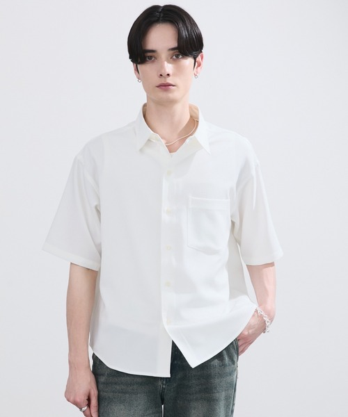 LUENNA シャツ 半袖 「LUENNA」Compact Half Sleeve Regular Collar