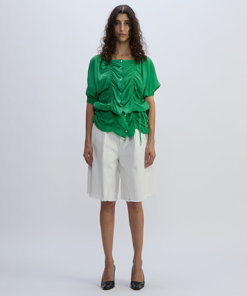 ブラウス シャツ 「CURRENTAGE/カレンテージ」Piece Dyeing Cupra Blouse レディースの画像